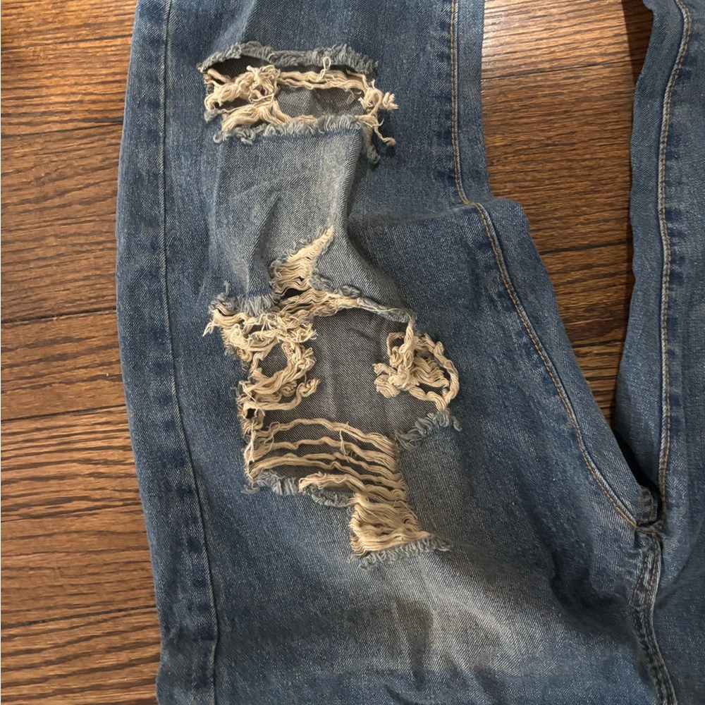 Distressed Blue Jeans - Picture 3 of 3